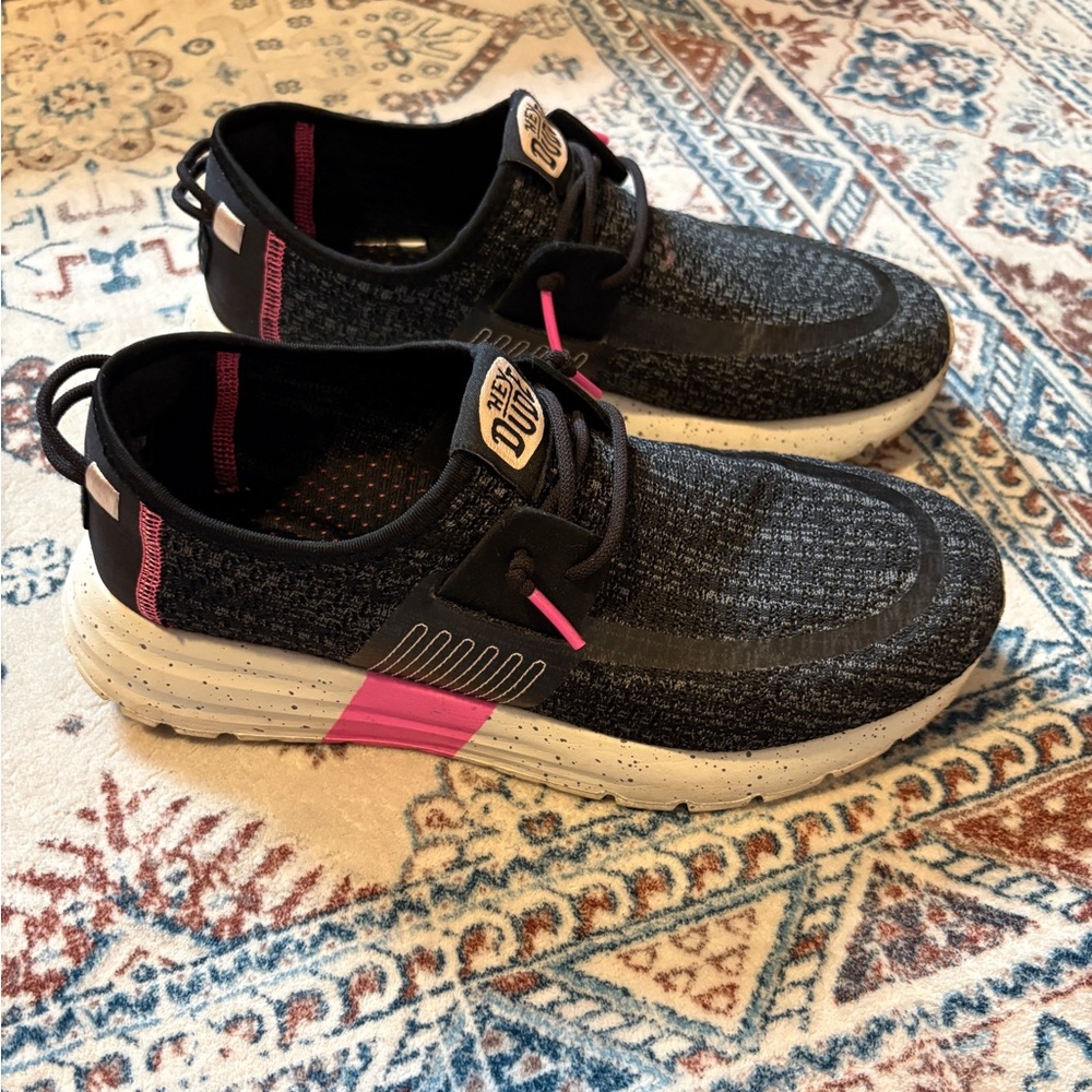 Hey Dude Charcoal and Pink Casual Shoes